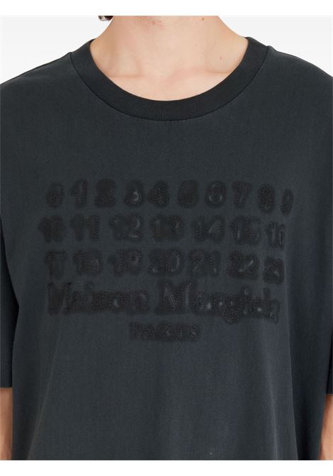 t-shirt logo ricamato unisex nera MAISON MARGIELA | S50GC0705 S24567969